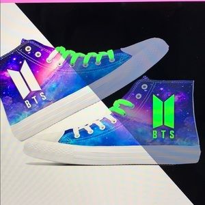 Bts Purple Galaxy Luminous Sneakers 